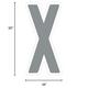 Silver Letter (X) Corrugated Plastic Yard Sign, 30in